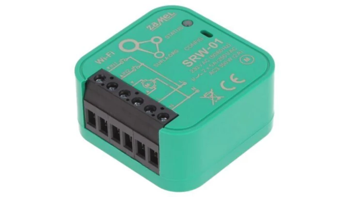 SRW-01 Sterownik rolet, dopuszkowy, 230VAC, IP20, -10÷55C, Output: 2