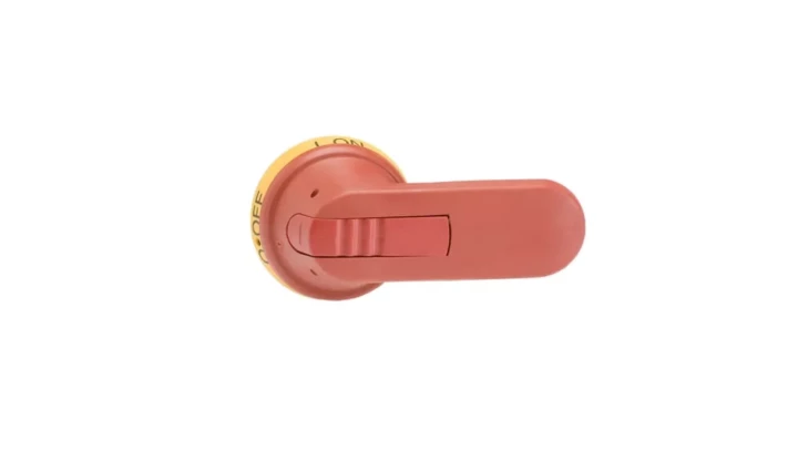 Rączka drzwiowa żółto-czerwona 95mm IP65 OHY95J10 1SCA022628R7550