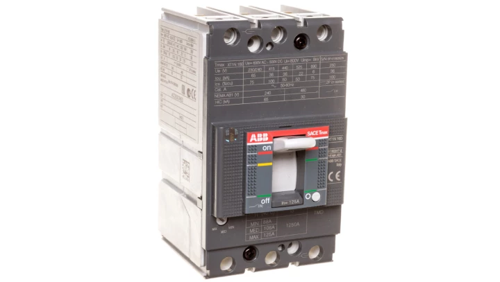Wyłącznik mocy 3P 125A 36kA XT1N 160 z wyzwalaczem TMD 125-1250 3p F F 1SDA067417R1