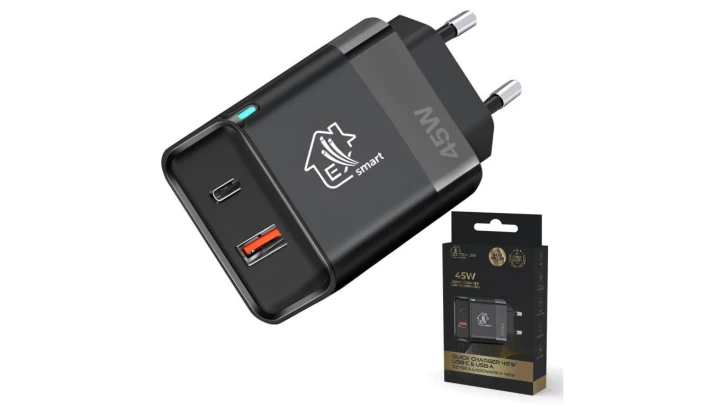 Ładowarka USB-C USB-A Extralink Smart Life Fast Charger 45W
