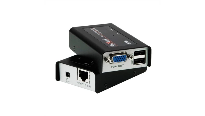 ATEN Przedłużacz KVM 100m VGA+USB na kabel LAN kat.5e (skrętkę) Konwerter aktywny VGA + 2xUSB - LAN - VGA + USB typ B Komplet