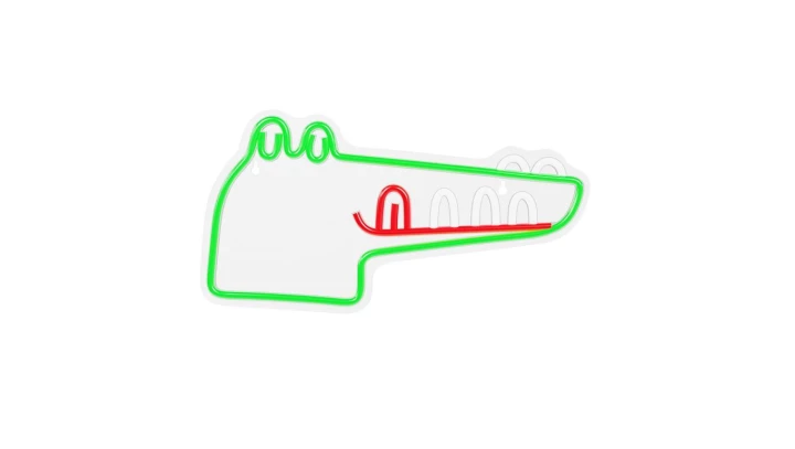 Neon PLEXI LED JURASSIC KROKODYL zielony FLNJ03 Forever Light