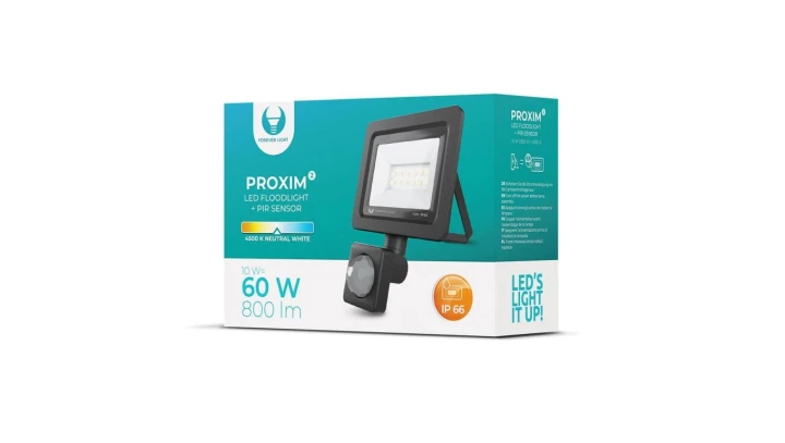 Naświetlacz LED PROXIM II 10W 4500K PIR IP66 Forever Light