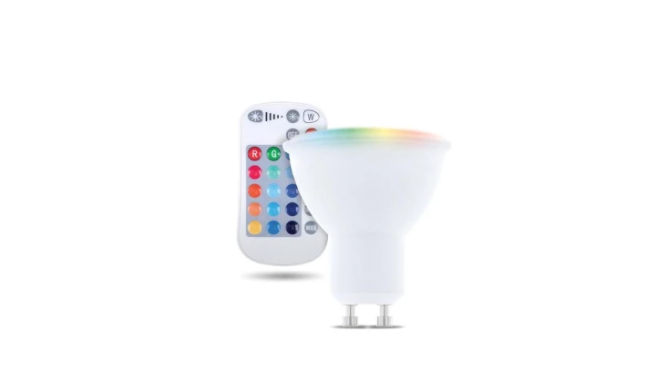 Żarówka LED GU10 RGB + White 5W + RC 250lm Forever Light