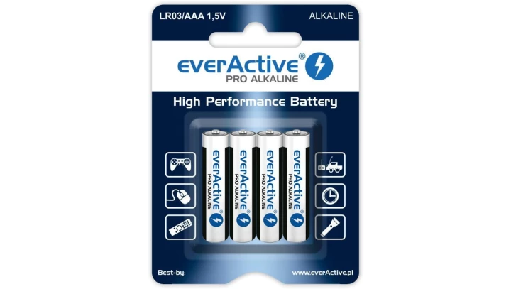 Zestaw baterii alkaliczne everActive LR034BLPA (x 4)