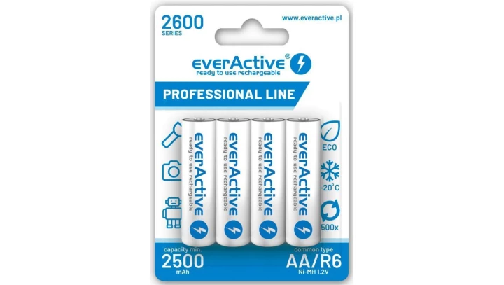 Zestaw akumulatorków everActive Professional line EVHRL6-2600 (2600mAh Ni-MH)