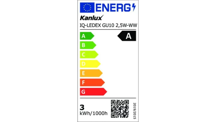 Żarówka LED GU10 IQ-LEDEX GU10 2,5W-WW 450lm 3000K barwa ciepła 5 lat Gwar. 33749