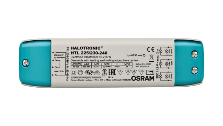Zasilacz halogenowy 50-225W 230V 11.7V HTL 225/230-240 4008321927026