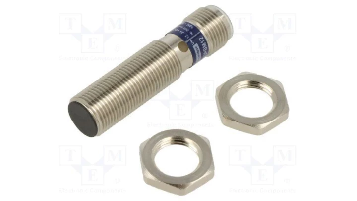 Czujnik indukcyjny M12 2mm zakryty 12-24V DC PNP 1R połączenie M12 3-piny XS112B3PBM12