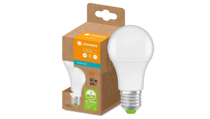 Żarówka LED (wykonana z materiałów z recyklingu) PCR A 60 E27 8,5W 806lm 4000K 840 3 LATA GWARANCJI 4058075824775