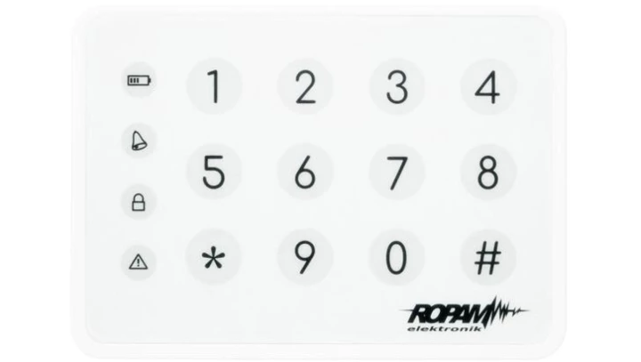 Klawiatura dotykowa, TK-4W, strefowa: natynkowa, kolor biały,