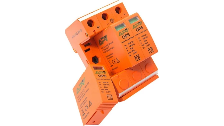 Ogranicznik przepięć fotowoltaiczny APV DC typ 2 C 3P 1000V 20kA 3,2kV ochronnik do paneli solarnych 1000V DC PV 20szt