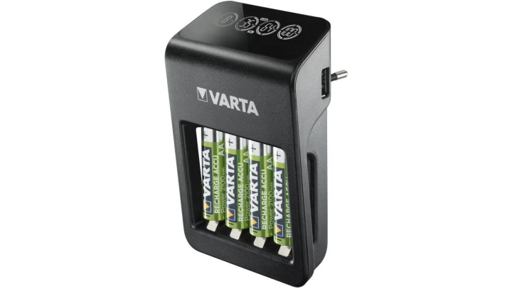 Ładowarka VARTA LCD Plug Charger+ 4 x AA 2100 mAh 57687