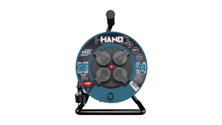 Przedłużacz bębnowy HAND PRO LINE 25m H05RR-F 3x1,5 4x2p+Z IP44 16A czarny
