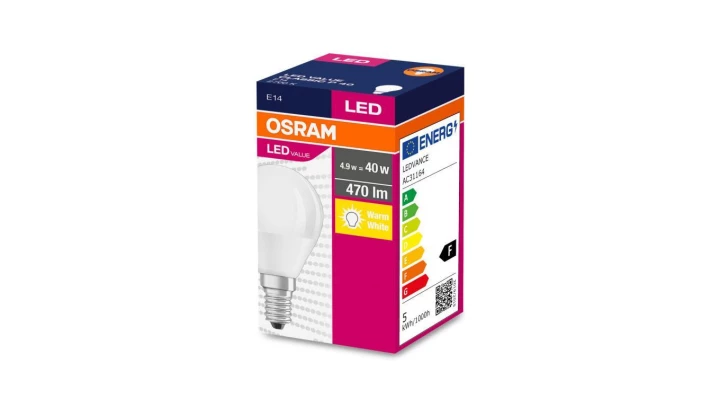 Żarówka LED VALUE CLASSIC P 40 E14 4,9W 470lm 2700K 827 FR non-dim 4058075147898