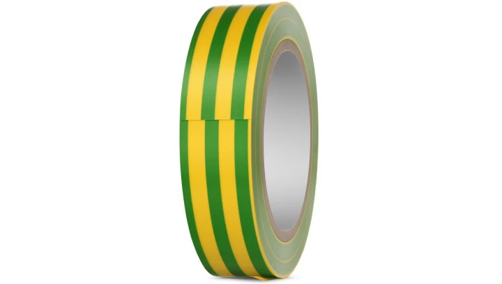 Taśma izolacyjna 15/10 żółto-zielona TPVC_15-10-ZOLTOZIELONA /10szt./