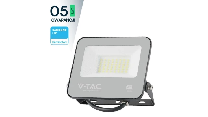 Projektor LED 30W 3450lm 4000K Dioda SAMSUNG 115LM/W IP65 Czarny 5 Lat Gwarancji 23197