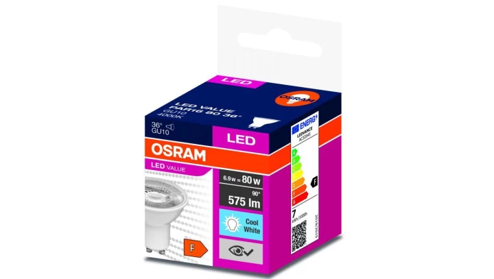 Żarówka LED VALUE PAR16 80 GU10 6,9W 575lm 4000K 840 36st. 4058075198791