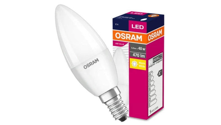 Żarówka LED VALUE CLASSIC B 40 E14 4,9W 470lm 2700K 827 FR non-dim 4052899326453