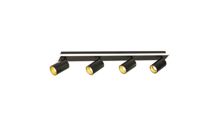 Lampa sufitowa Parma 4xGU10 + 1xLED czarna LP-0612/4C BK Light Prestige