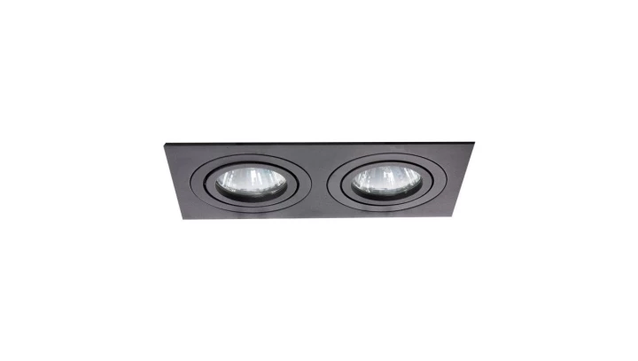 Oprawa halogenowa Metis 2 podwójna podtynkowa czarna LP-2780/2RS Light Prestige