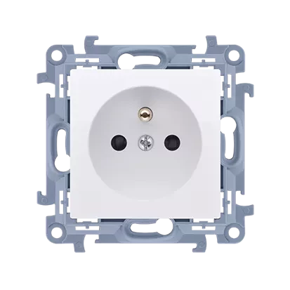 Simon 10 Gniazdo pojedyncze z/u białe 16A 250V IP20 CGZ1.01/11