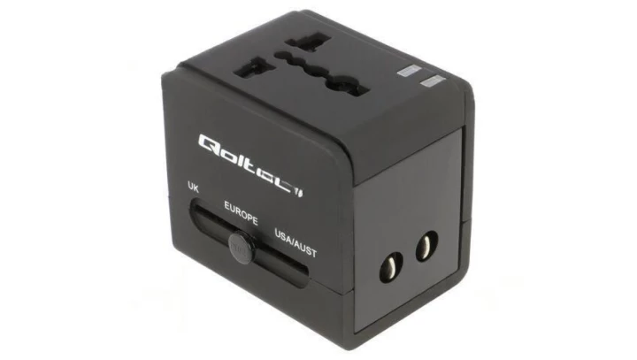 Qoltec Sieciowy adapter podróżny 10.5W 5V 2.1A 2xUSB