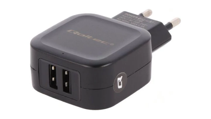 Qoltec Ładowarka sieciowa 12W 5V 2.4A 2xUSB