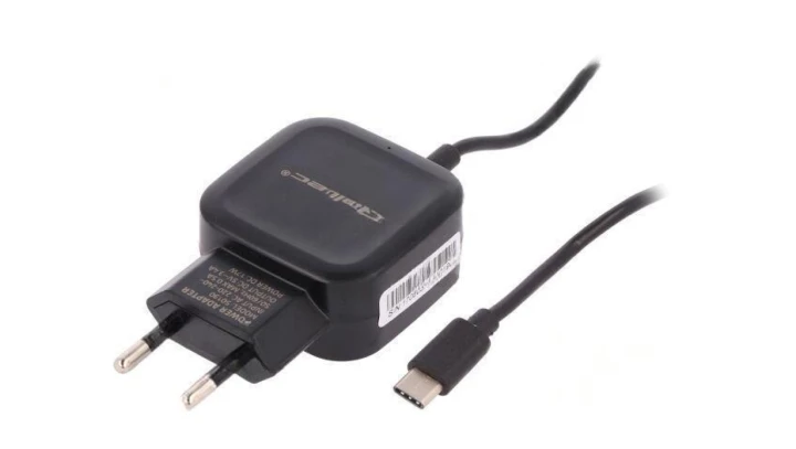 Qoltec Ładowarka sieciowa 17W 5V 3.4A USB + USB typ C