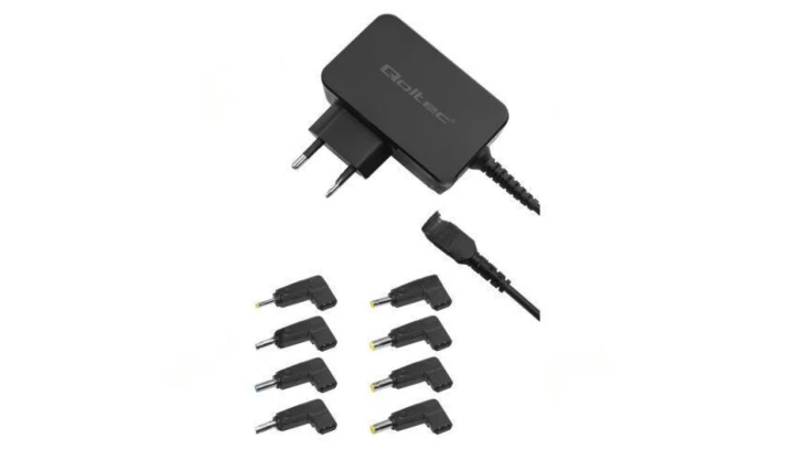 Qoltec Uniwersalny zasilacz sieciowy 45W 8 wtyczek