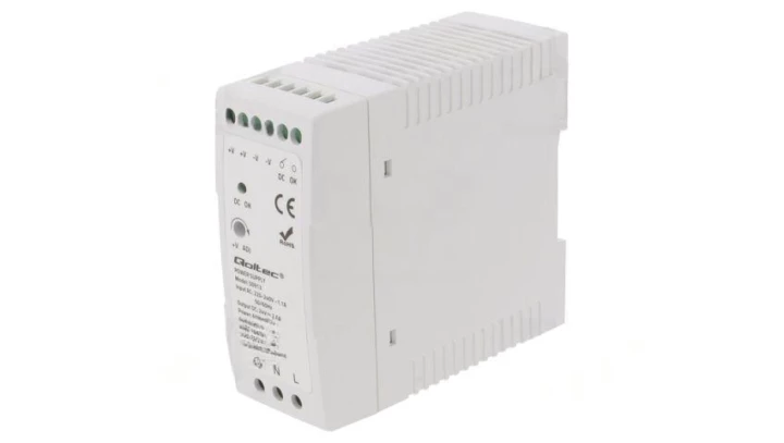 Qoltec Zasilacz na szynę DIN 60W 24V 2.5A Biały Slim