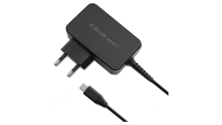 Qoltec Ładowarka GaN POWER PRO 1xUSB-C 65W 5-20V 3-3.25A Czarna