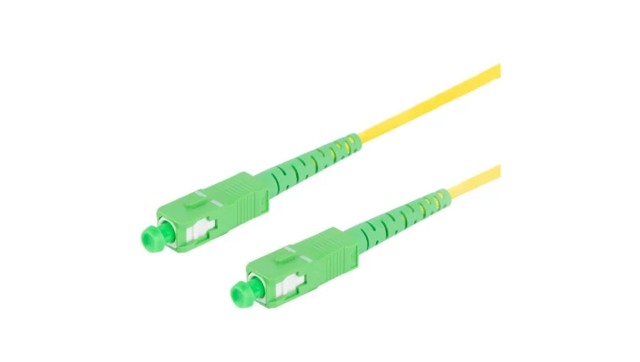 PATCHCORD ŚWIATŁOWODOWY SM SC/APC-SC/APC SIMPLEX 3.0MM LSZH G657A1 2M ZÓŁTY LANBERG