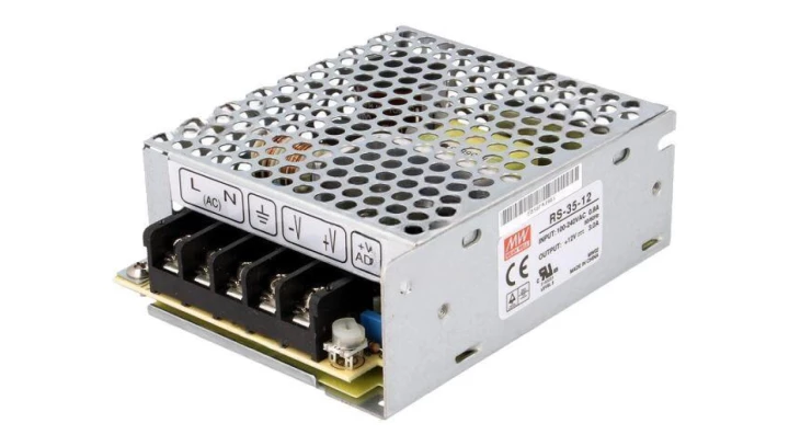 Zasilacz do montażu wewnętrznego 12V DC 3A 36W RS-35-12