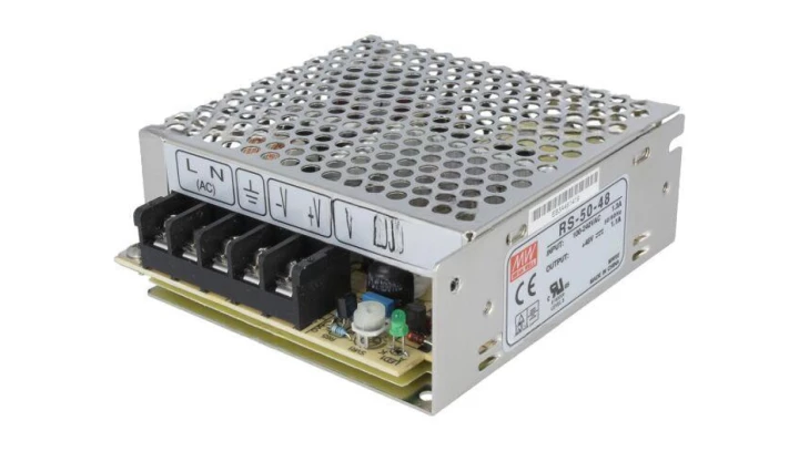 Zasilacz do montażu wewnętrznego 48V 1,1A 52,8W RS-50-48