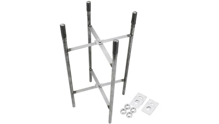 Kotwa do słupa oświetleniowego maszt fi: 60mm + podstawa 16x16cm stal nierdzewna BEMKO