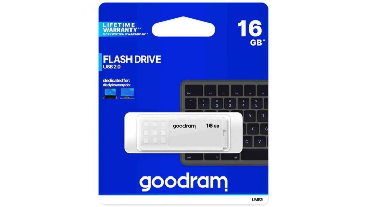 Pendrive GoodRam UME2 UME2-0160W0R11 (16GB USB 2.0 kolor biały)