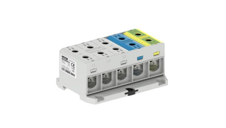 Złączka OTL95-5x kolor szary, niebieski, żółto-zielony 5x1xAl/Cu 6-95mm² 1000V AC / 1500V DC Zacisk uniwersalny MAA5095A10