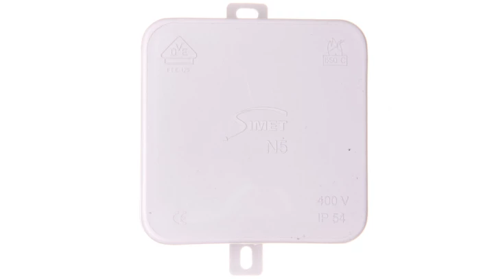 Puszka n/t hermetyczna pusta 75x75x38mm IP54 z dławicą zintegrowaną szara N5 samogasnąca bezhalogenowa 83005002