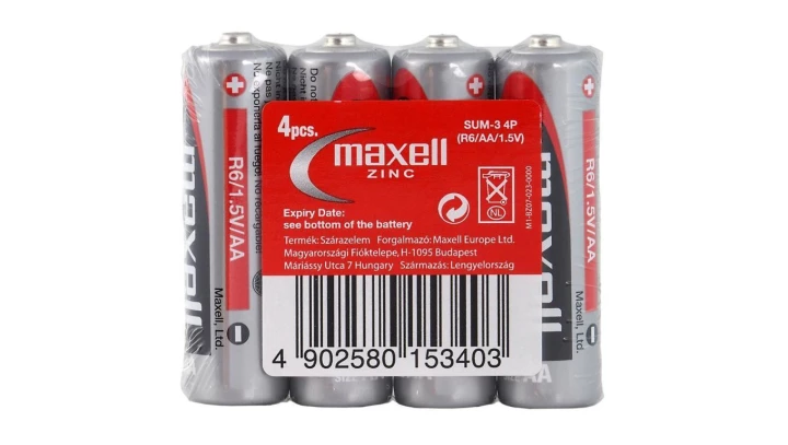 BATERIA WĘGLOWO-CYNKOWA R06 AA FOLIA 4 sztuki MAXELL / 774406.00.EU