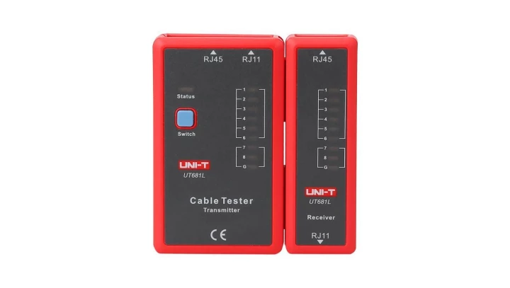 Tester kabli sieciowych RJ45 RJ11 z diodami LED UT681L Uni-T