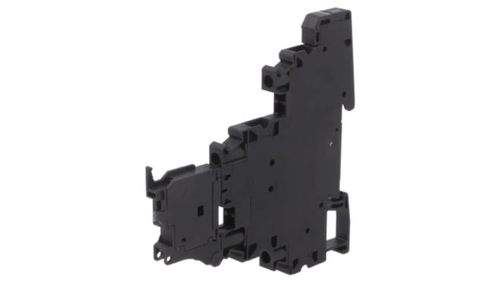 Złączka szynowa z bezpiecznikiem 5x20 4-przewodowa 4mm2 czarna UT 4-L/HESILED 24 (5X20) 3214366 /50szt./