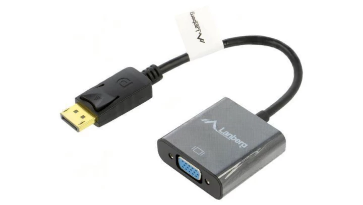 Adapter DisplayPort 1.1 - VGA 0,1m czarny AD-0002-BK