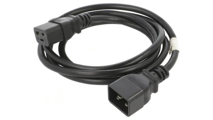 Przedłużacz kabla zasilającego IEC 320 C19-C20 1.8m VDE czarny CA-C19E-10CC-0018-BK