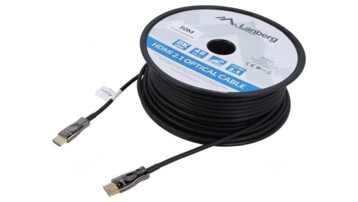 KABEL HDMI M/M V2.1 50M 8K CZARNY OPTYCZNY AOC LANBERG