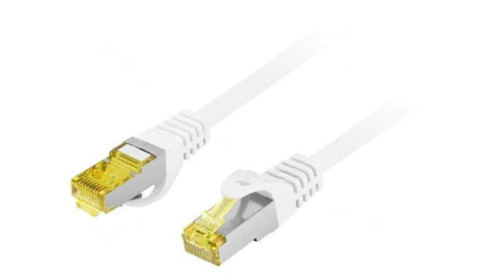 Patchcord kat.6a s/ftp lszh cu 15m biały fluke passed lanberg PCF6A-10CU-1500-W