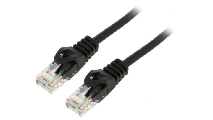 Patchcord kat.6 U/UTP LSZH CU czarny PCU6-10CU-1000-BK /10m/