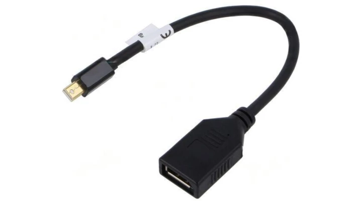 Adapter mini DisplayPort - DisplayPort czarny AD-0003-BK