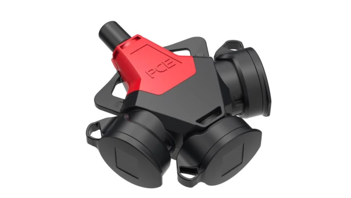 Rozgałęziacz potrójny Taurus2 z bolcem z zatyczką IP54 bryzgoszczelny 243711-srw