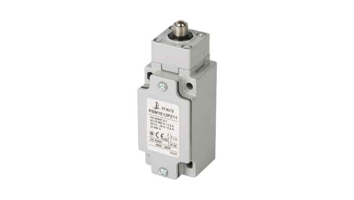 Wyłącznik krańcowy metal 2R wolnoprzełączający popychacz stalowy z końcówką kulistą PBM1E12PW02 A37-3394